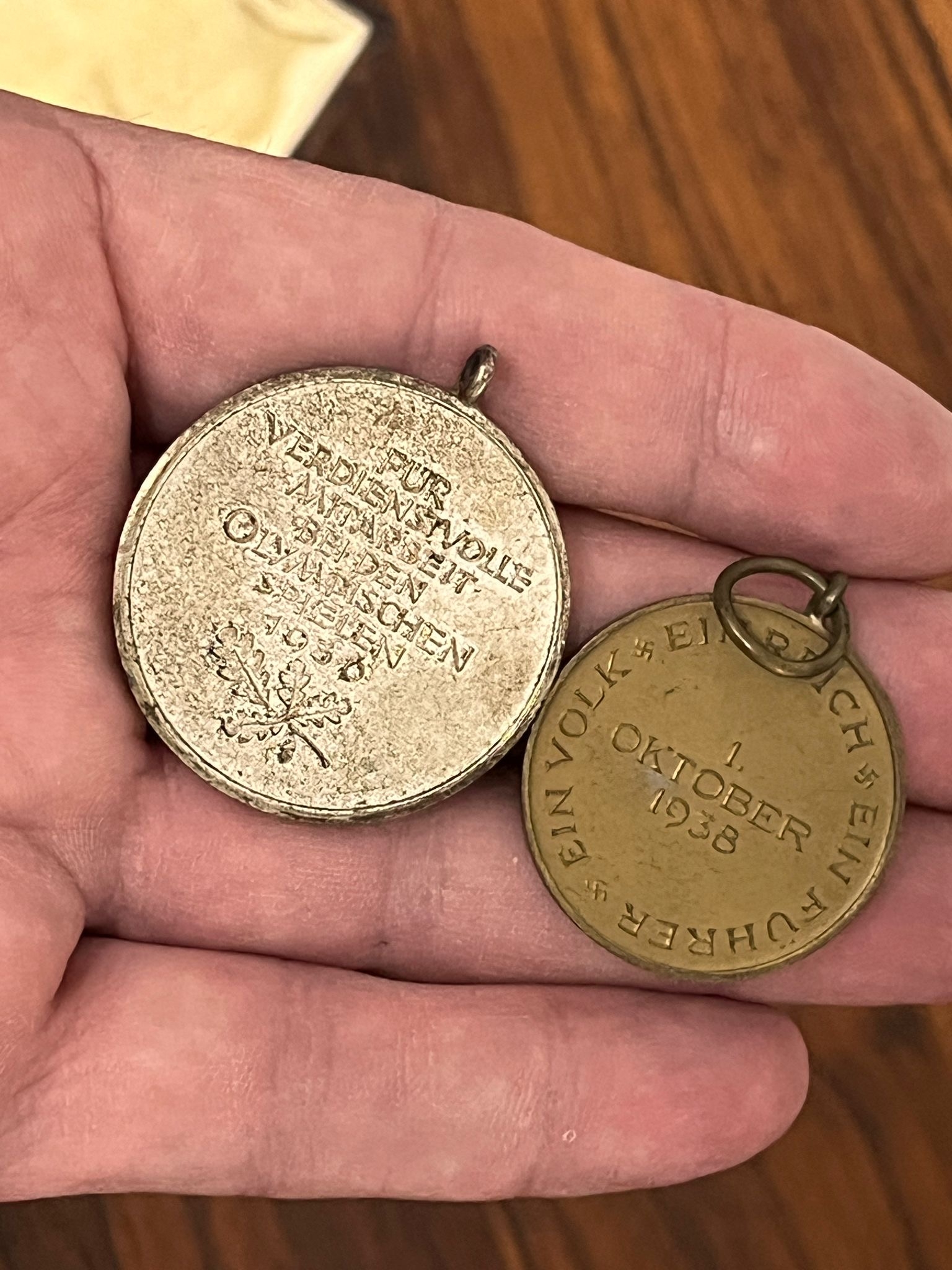 German nazi olympic medal 1936 & another german medal - Image 3 of 3
