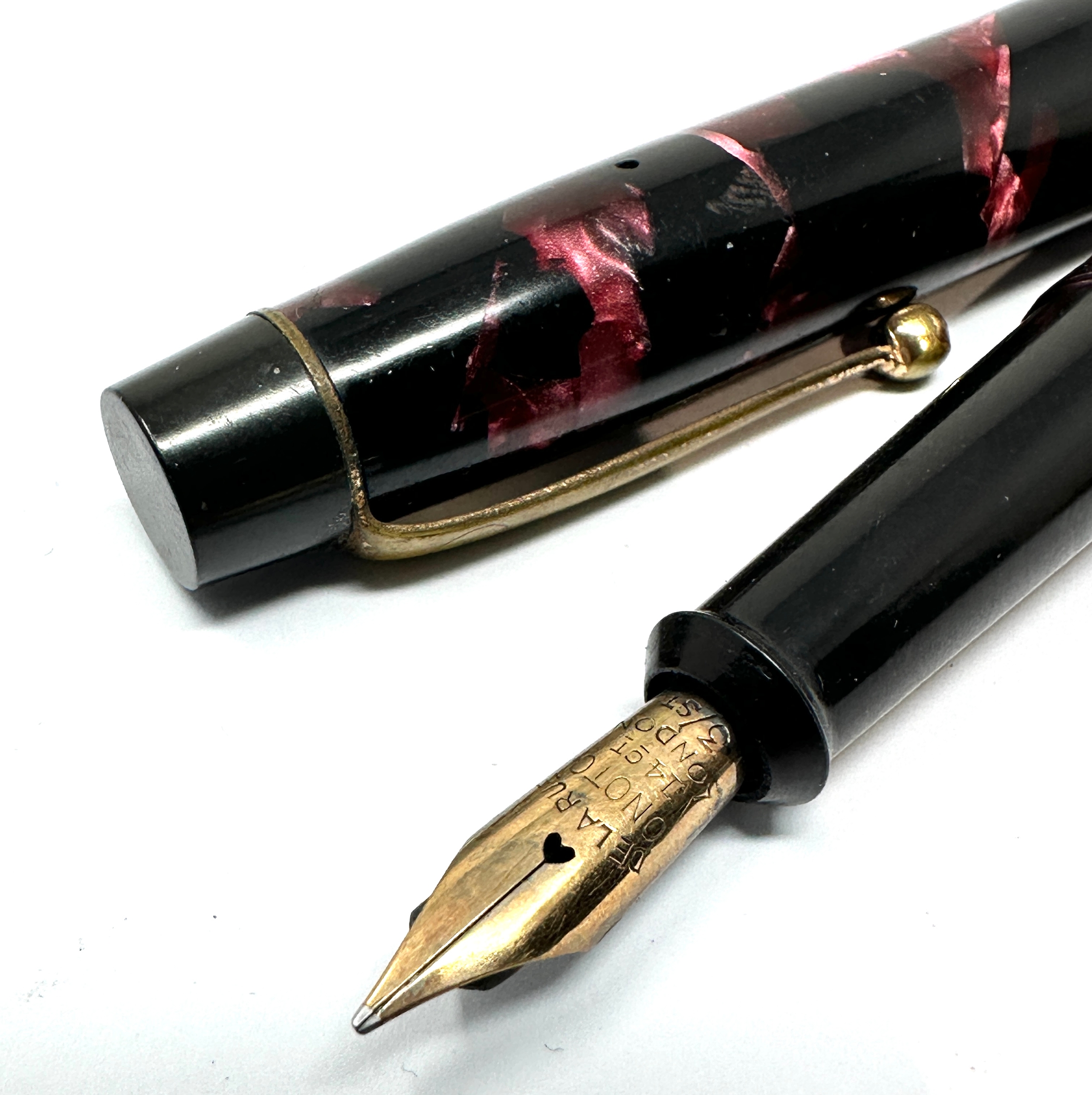 Onoto delarue & Co Ltd London 14ct gold nib fountain pen - Bild 3 aus 4