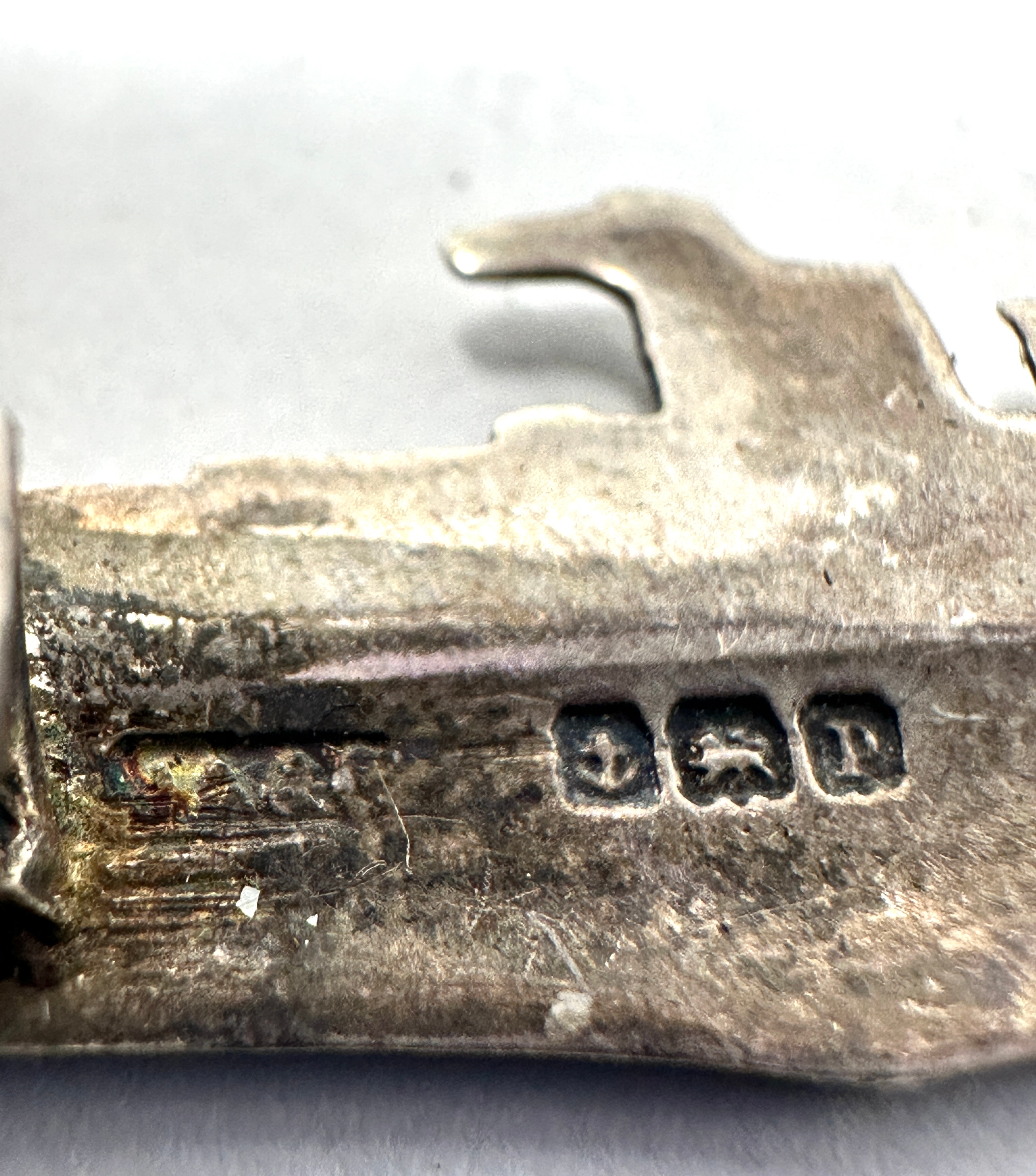 rare small ww1 silver & enamel battleship sweetheart brooch measures approx 3.7cm - Image 5 of 5