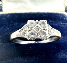 18ct white gold diamond ring set with 0.50ct diamonds weight 3g