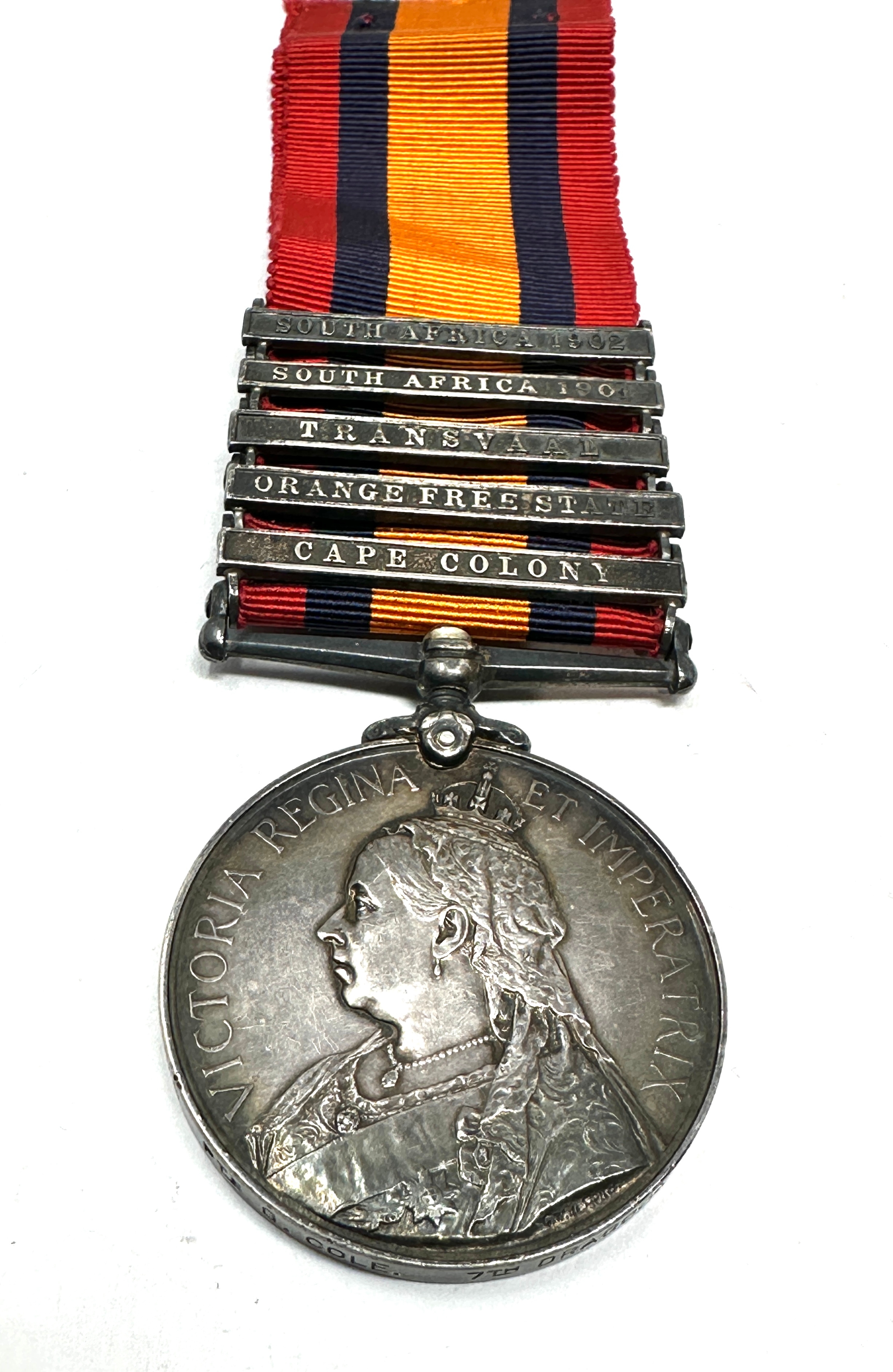 Victorian Boer war south africa medal 5 bar