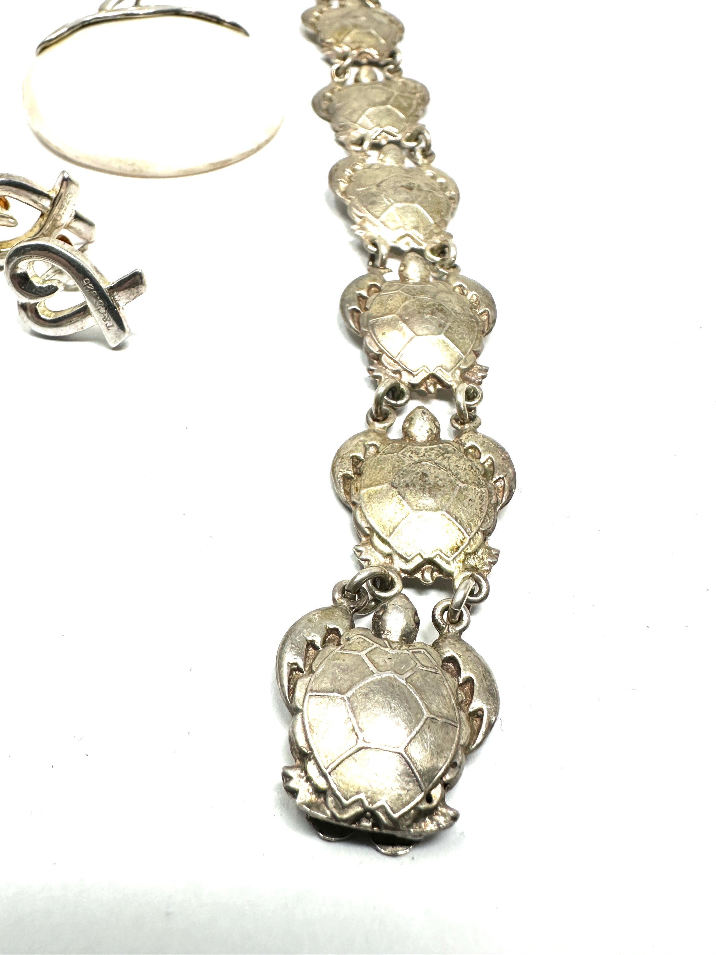 selection of silver jewellery inc danish silver turtle bracelet pendants etc weight 83g - Image 2 of 6
