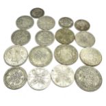 selection of pre 1947 silver coins inc half crowns two shillings shillings weight 184g