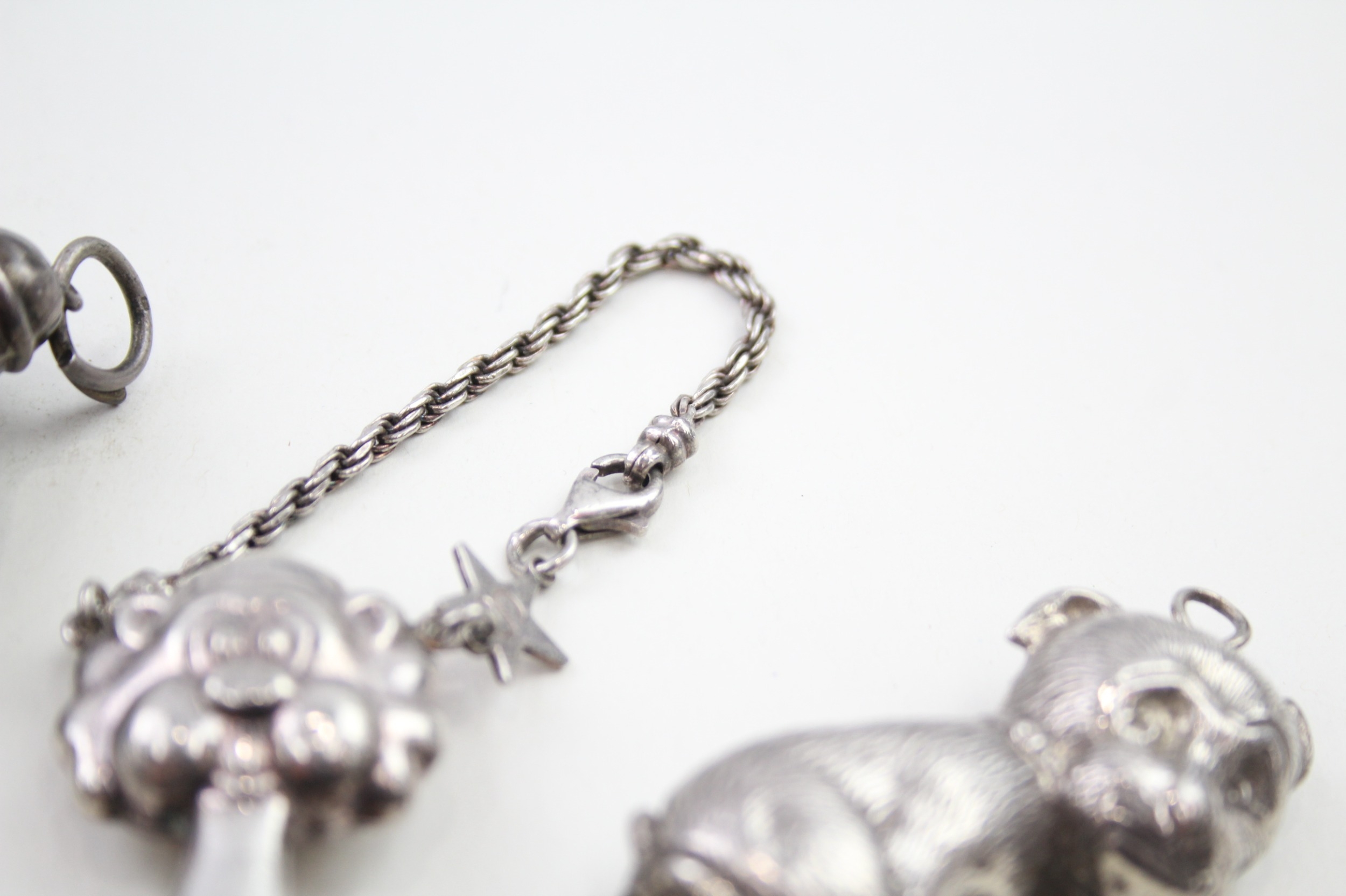 4 x .925 sterling silver baby rattles - Image 7 of 8