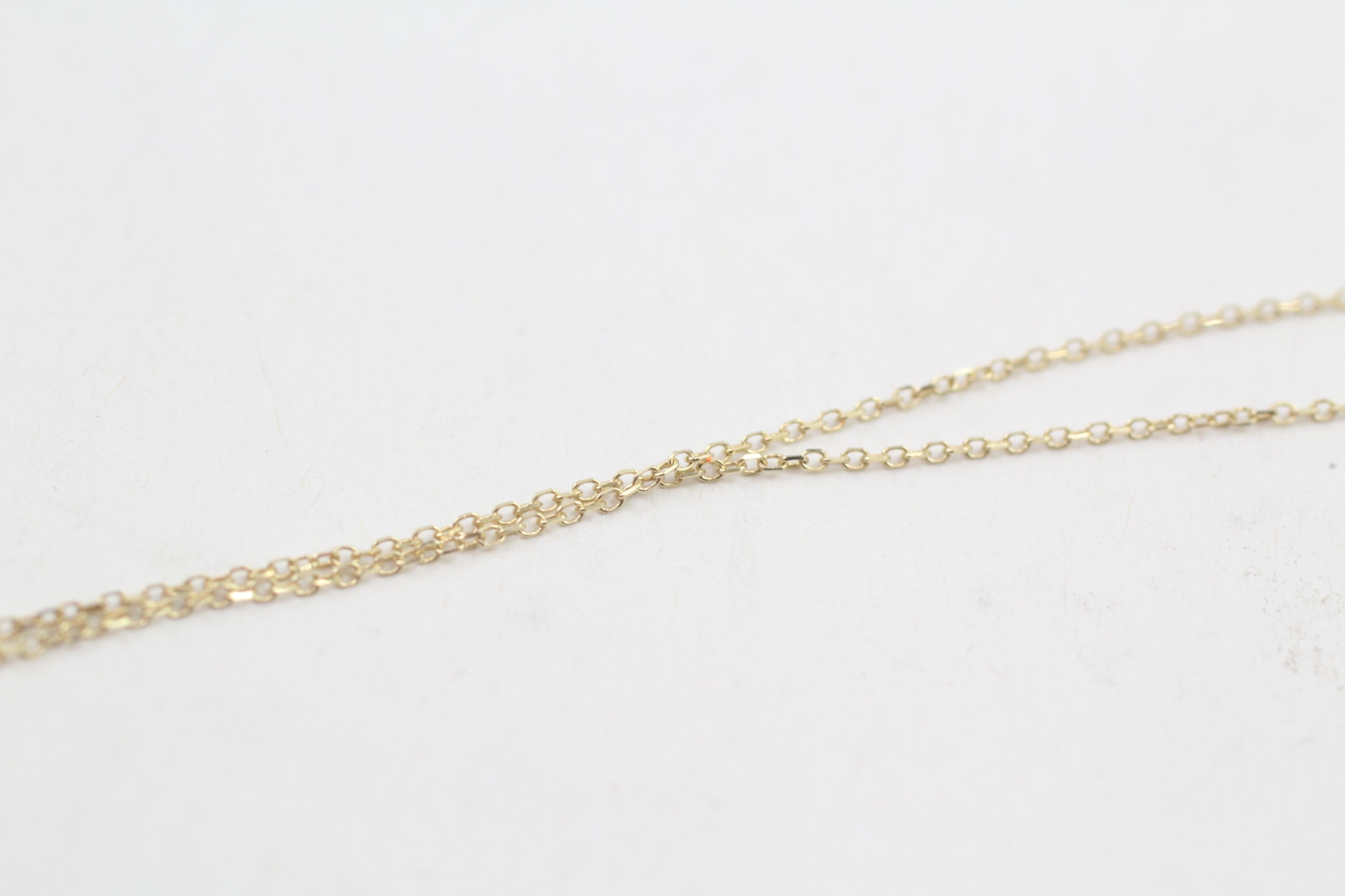 14ct gold faceted pink gemstonependant necklace, bezel set (1.3g) - Image 5 of 5