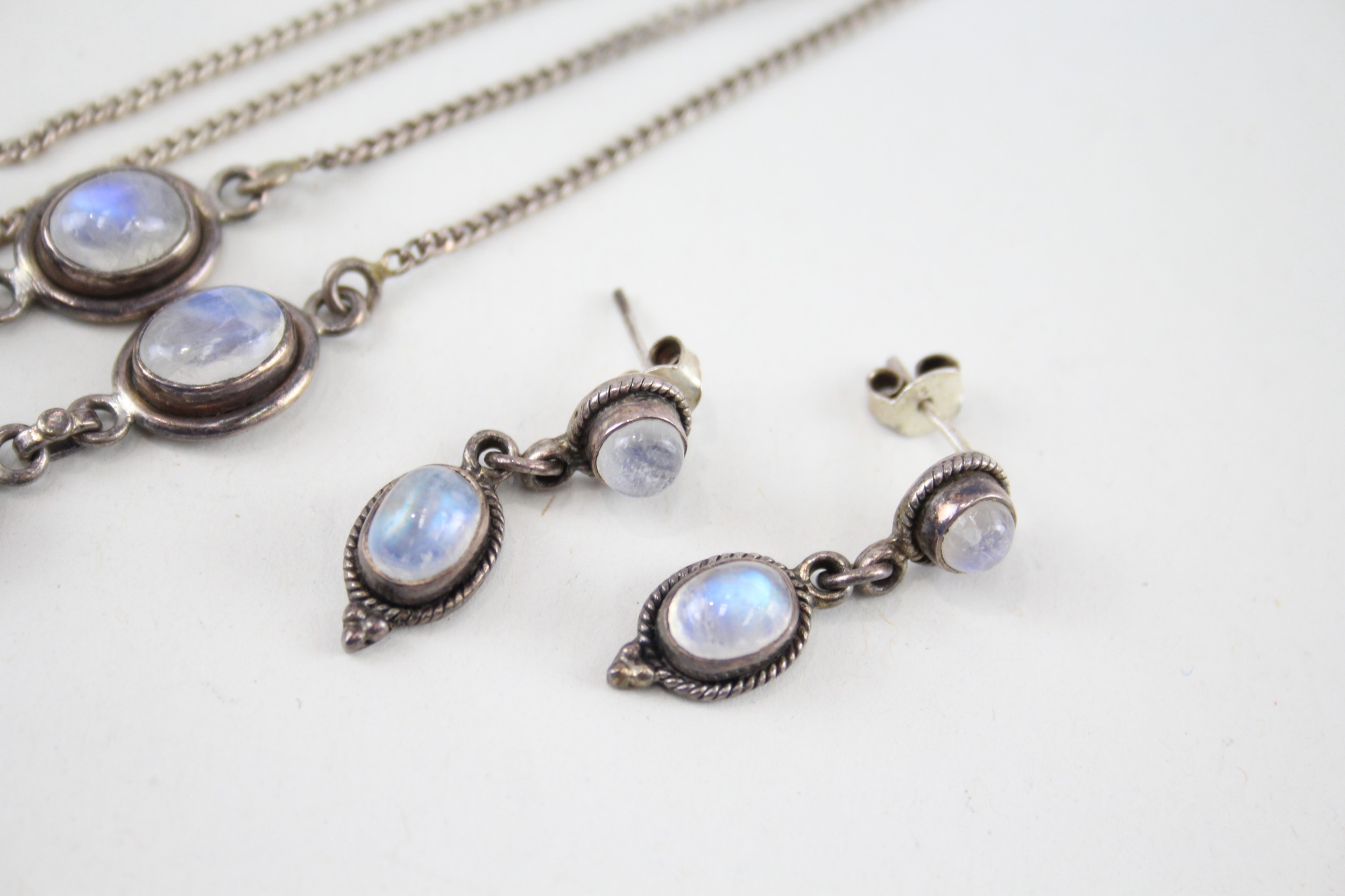 A collection of silver Moonstone jewellery (36g) - Image 5 of 5