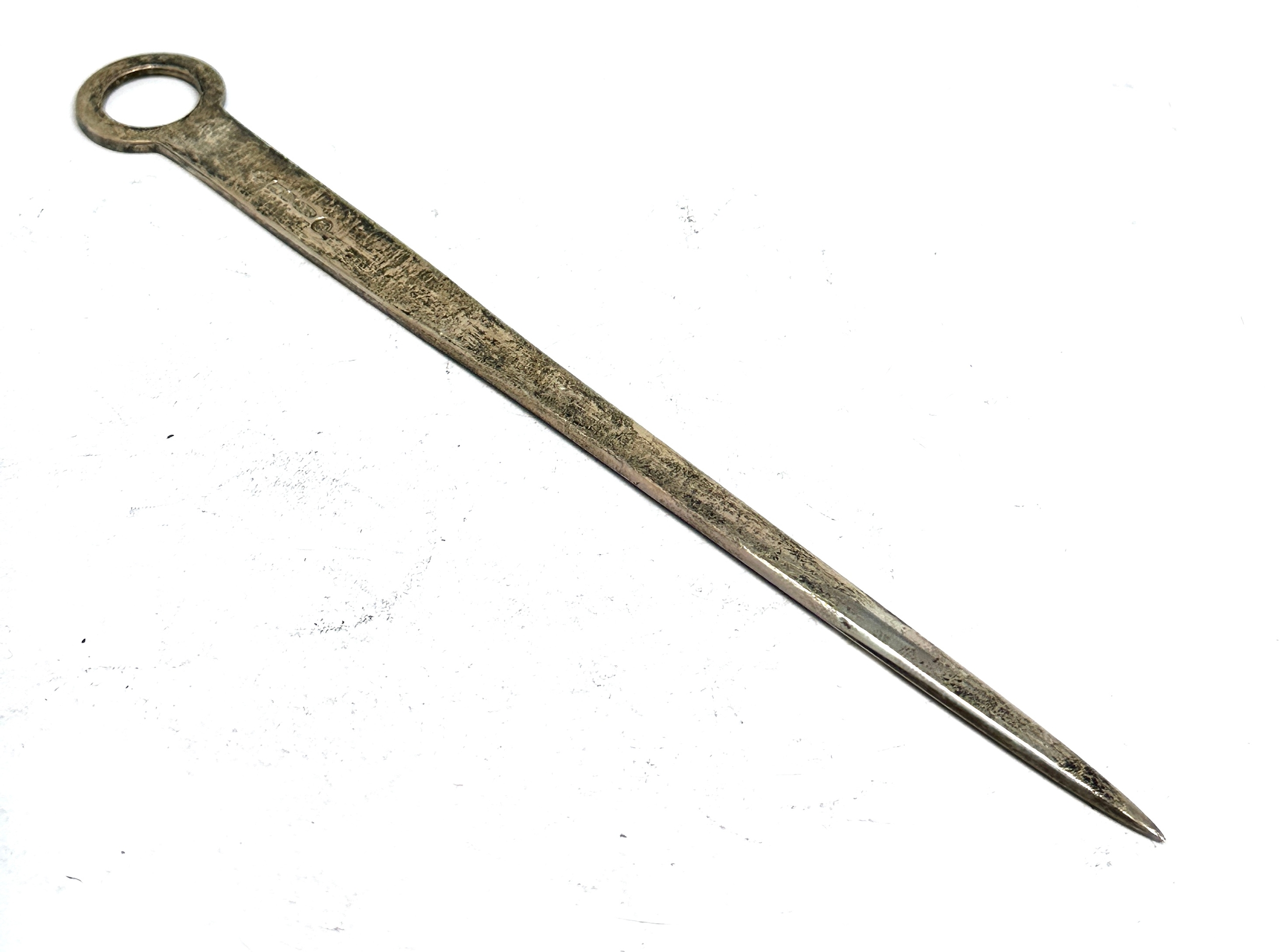 Millenium silver skewer letter opener measures approx 20.5cm long