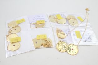 A collection of gold tone silver zodiac necklaces (100g)