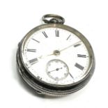 Antique silver pocket watch A monty London the balance spins freely fully wound not working