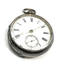 Antique silver pocket watch A monty London the balance spins freely fully wound not working