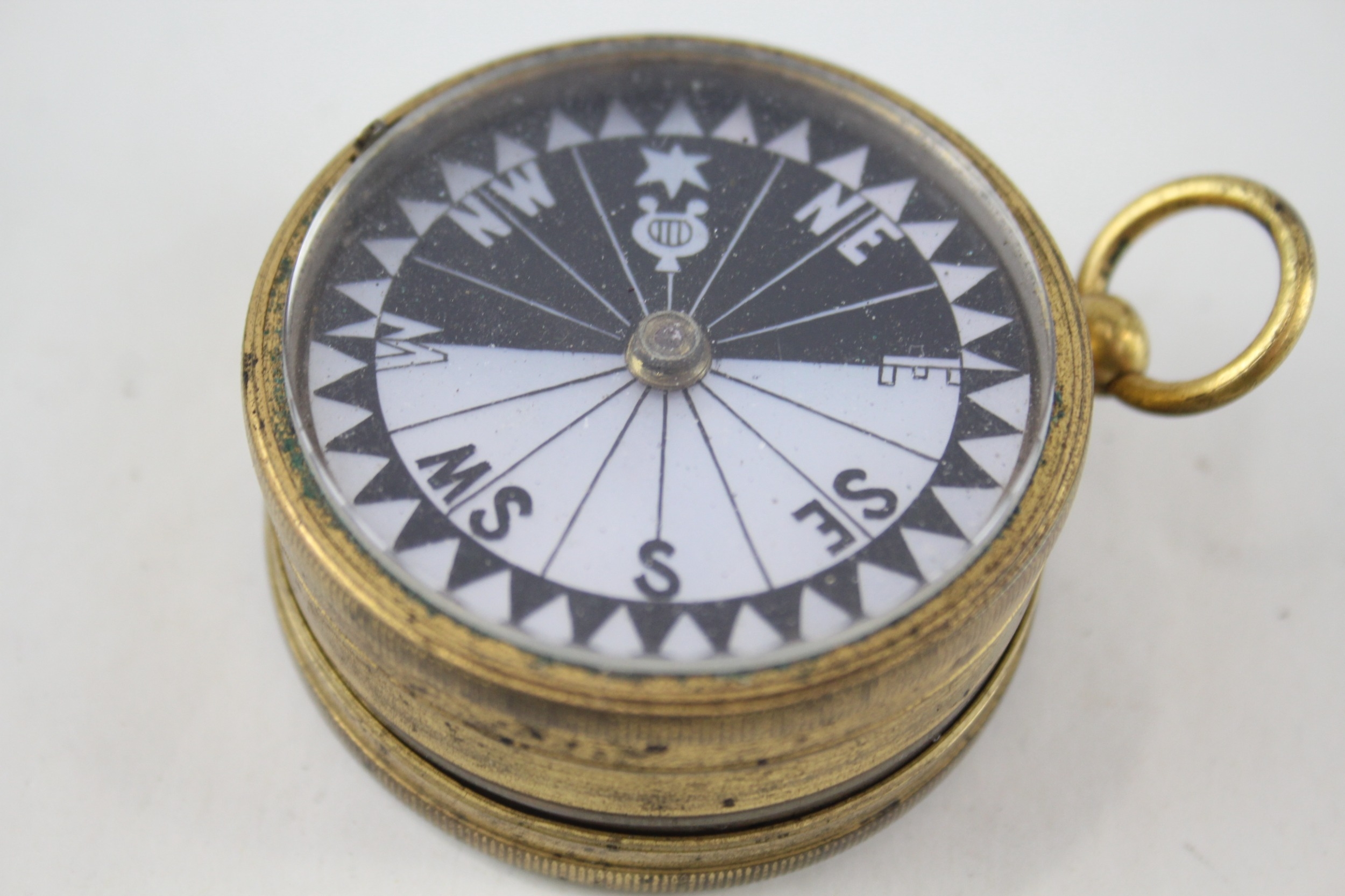 Antique Leather Cased Pocket Compass Barometer - Image 2 of 5