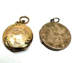 2 antique 9ct gold back & front lockets weight 7.2g