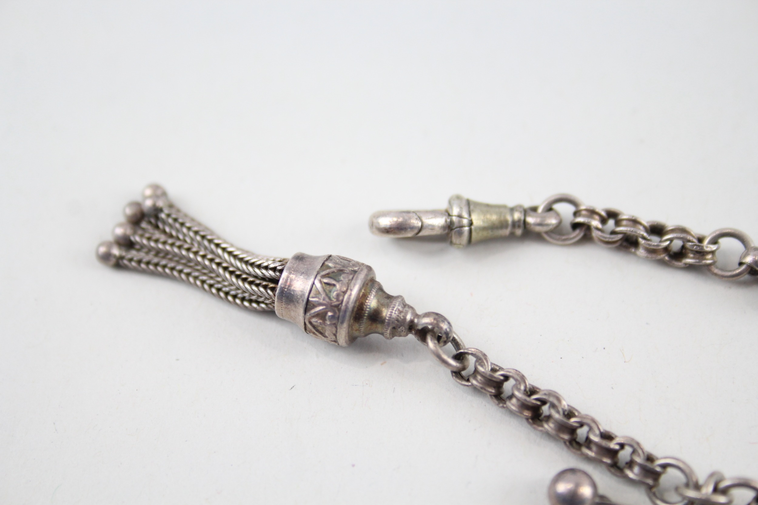 Silver antique Albertina chain with tassel (11g) - Image 4 of 4