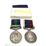 Boxed Pair of RAF medals Long Service And Good Conduct Medal & G.S.M Arabian Peninsula Medal to