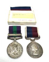 Boxed Pair of RAF medals Long Service And Good Conduct Medal & G.S.M Arabian Peninsula Medal to