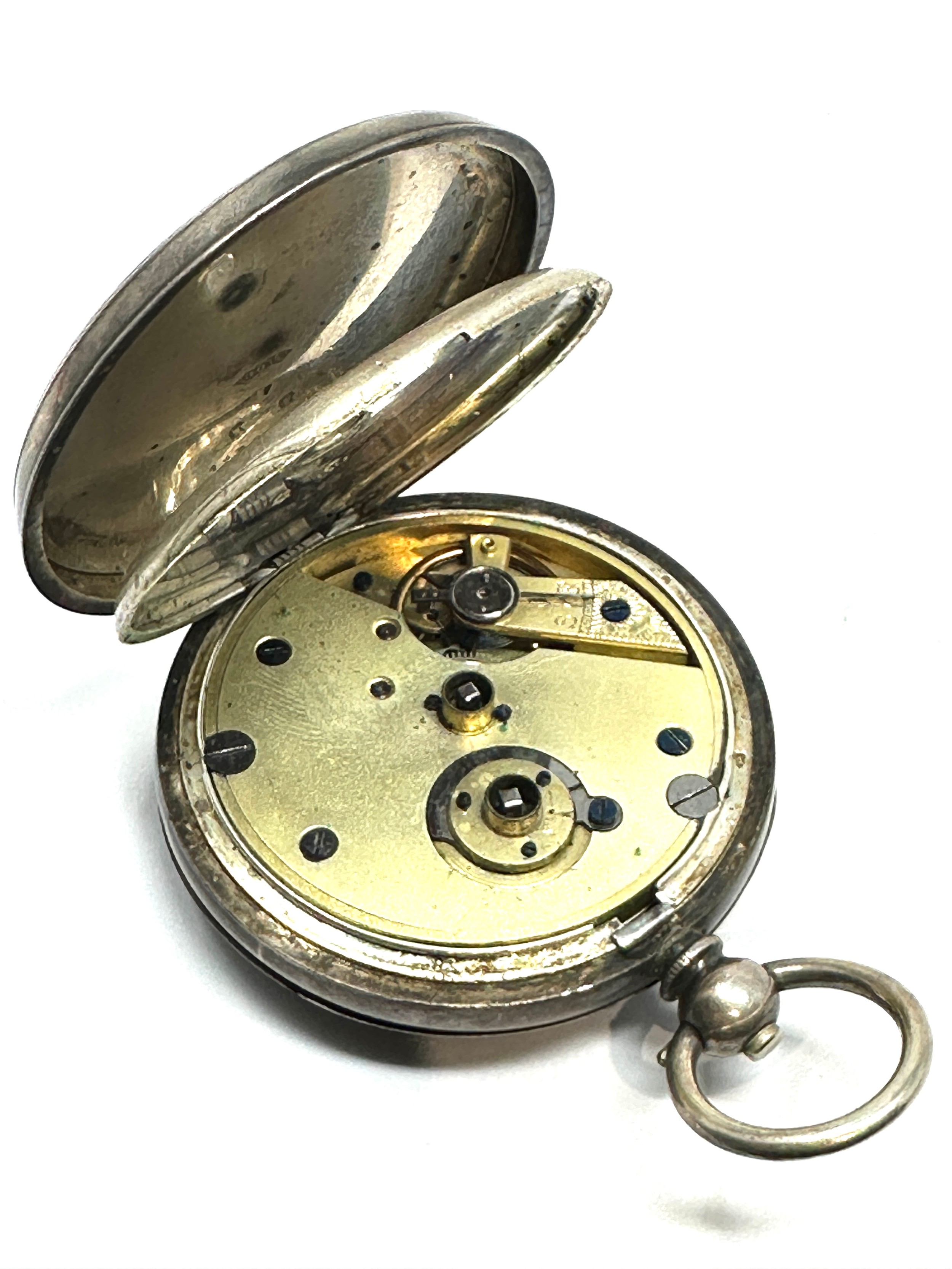 Vintage Gents Sterling Silver Pocket Watch Key-wind Working - Image 3 of 3
