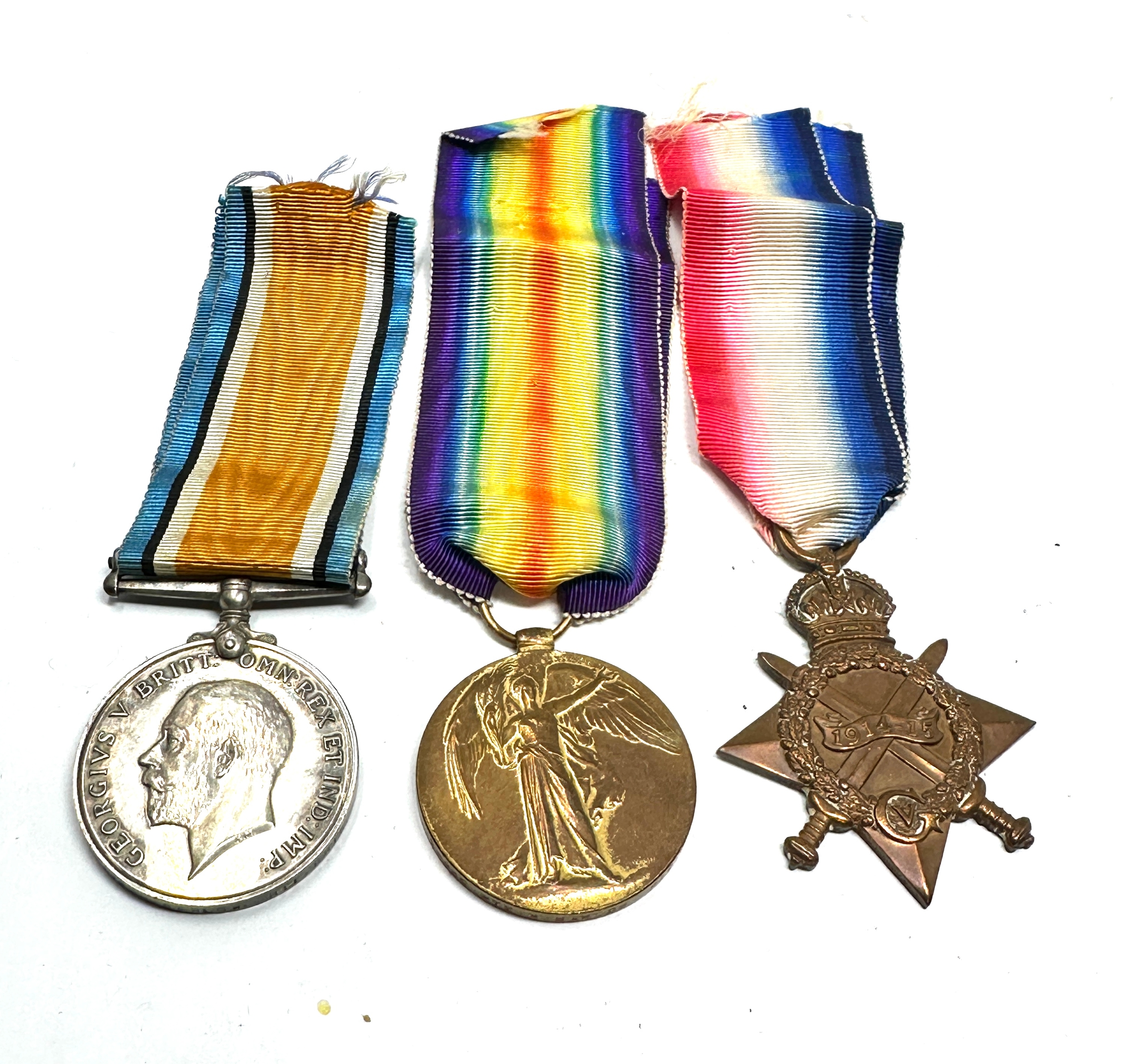 WW1 trio medals to z-850 pte h.barlow rifle brigade