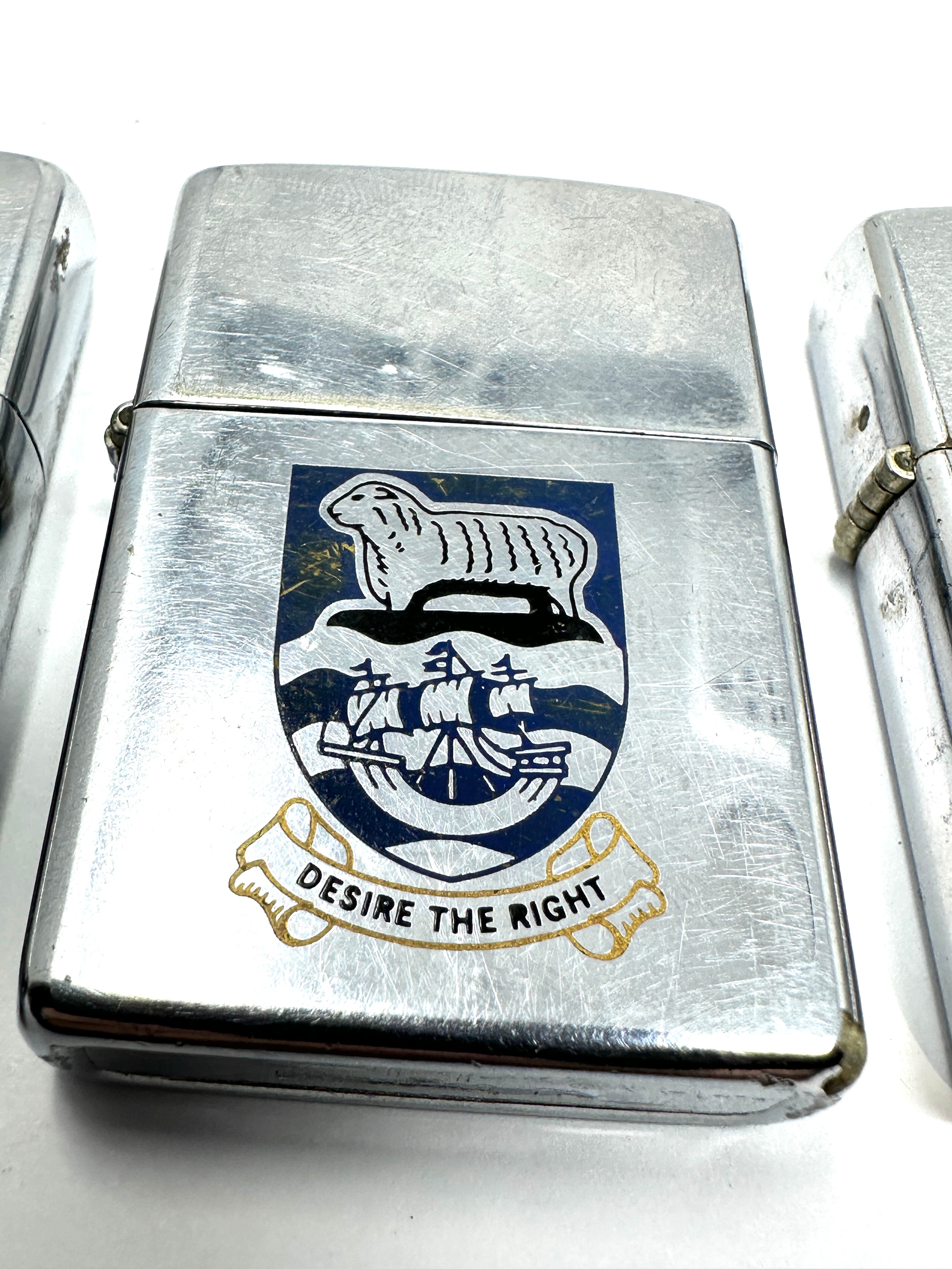 3 Zippo lighters los angeles falkland islands 1982 resolution - Image 3 of 5