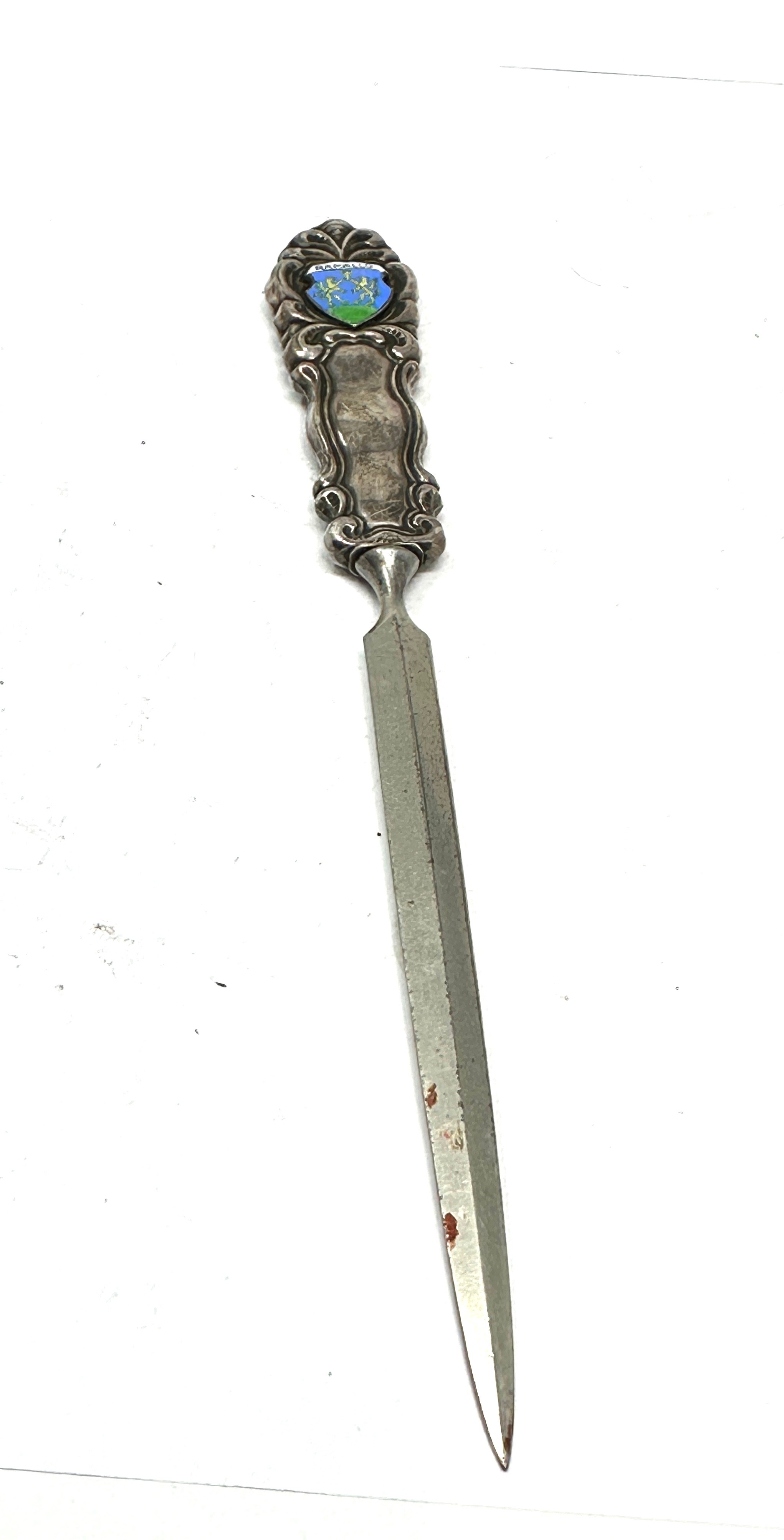 .800 silver handled letter opener - Image 2 of 2