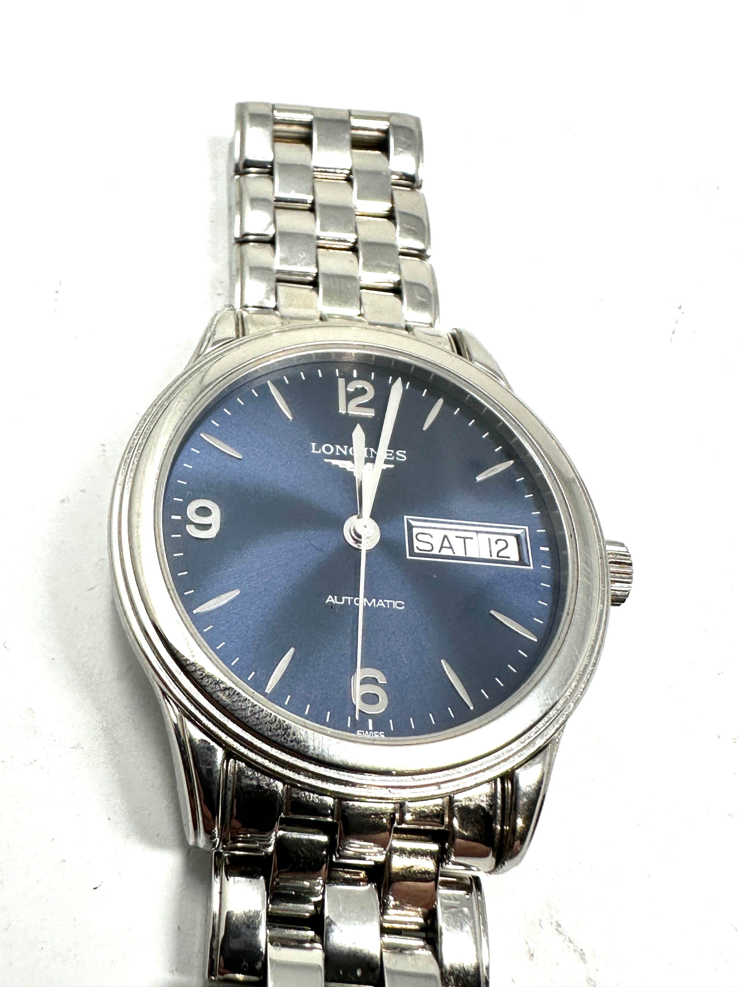 LONGINES Flagship Automatic Day Date 35.6mm gents wristwatch Polished Stainless steel case and - Image 2 of 5