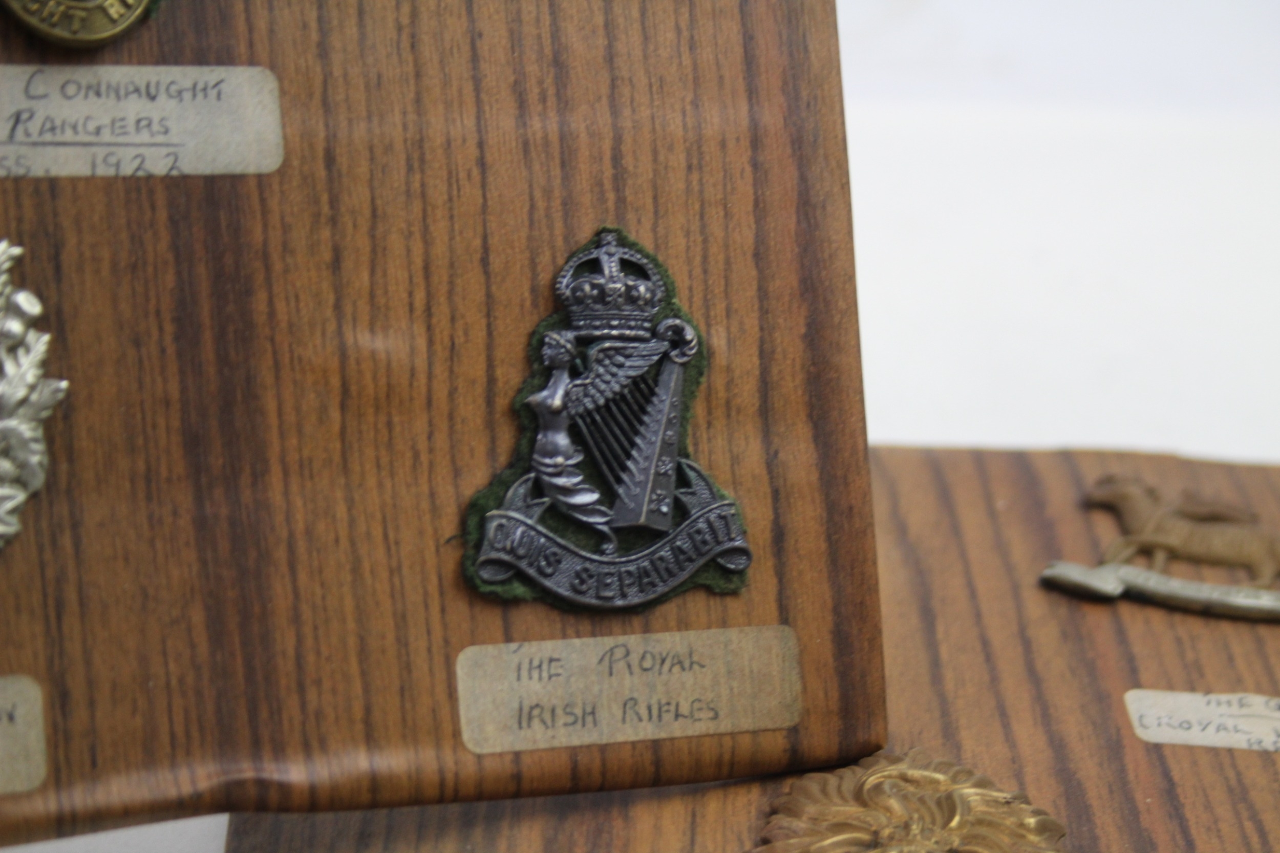 Mounted Military Cap Badges x 16 inc. Irish Scottish Royal Warwickshire Regt - Image 6 of 12
