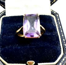 18ct gold amethyst ring weight 5g xrt tested