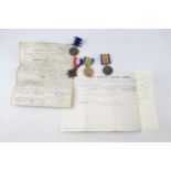 WW Navy Long Service Medal Group & Original Papers Trio Named