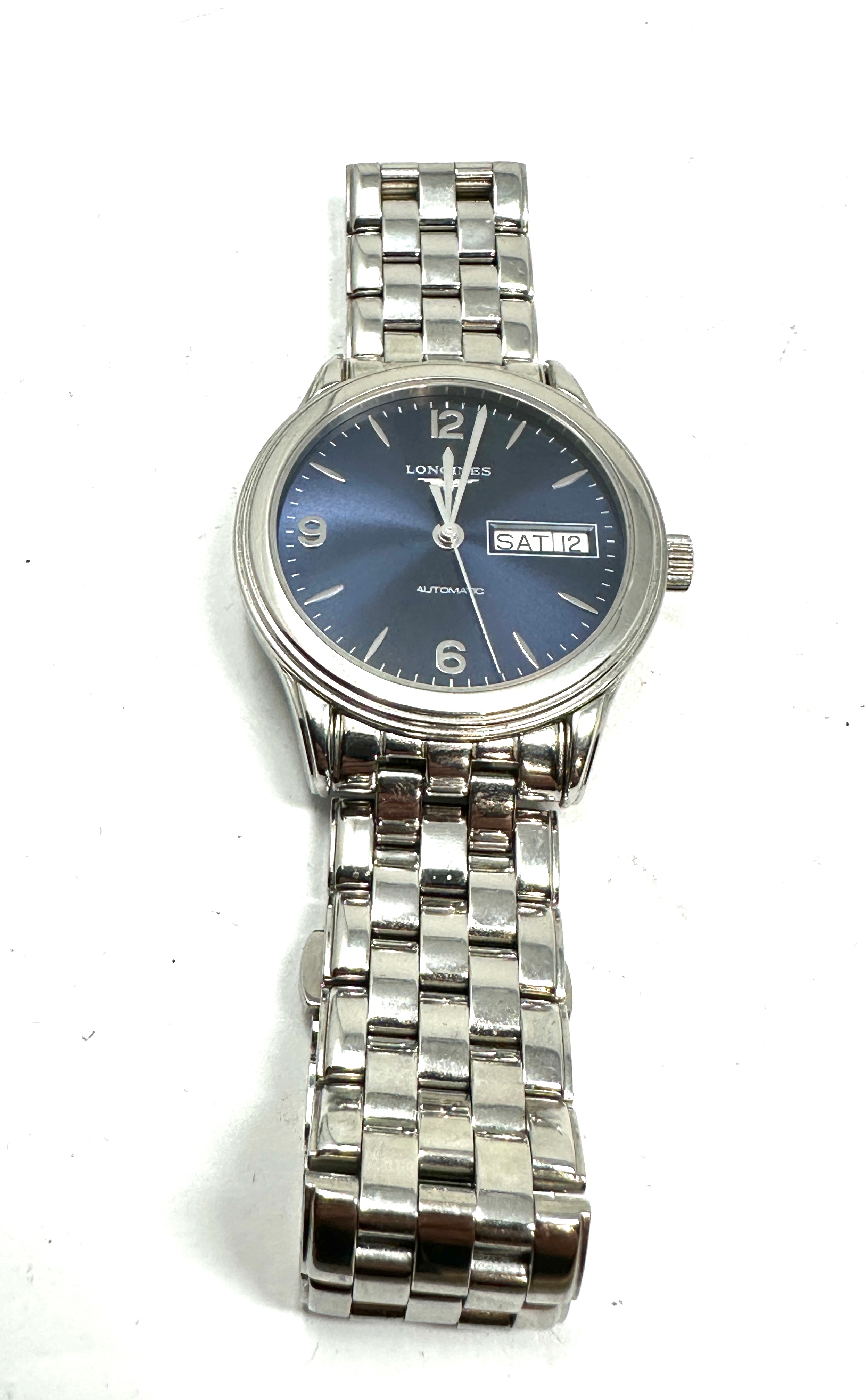 LONGINES Flagship Automatic Day Date 35.6mm gents wristwatch Polished Stainless steel case and