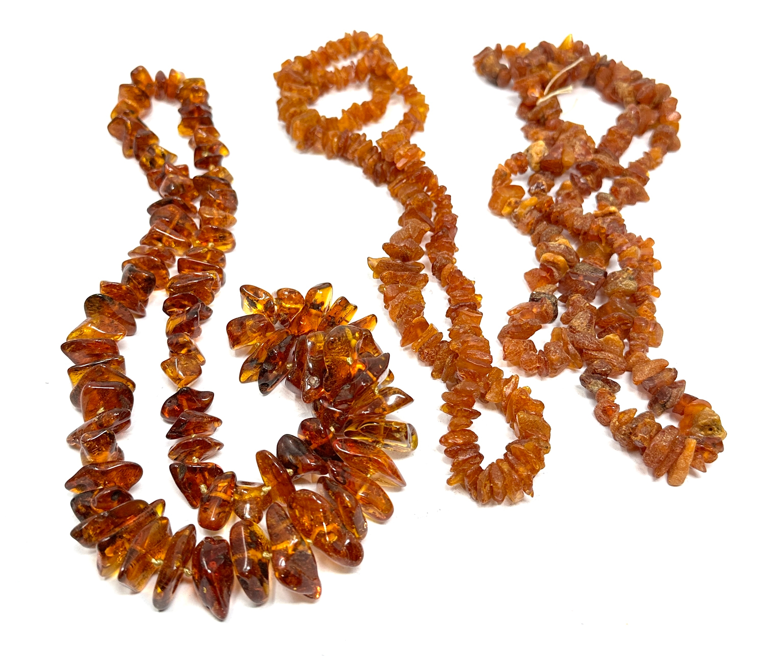 Vintage amber necklaces weight 139g