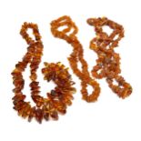 Vintage amber necklaces weight 139g