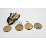 WW1 Victory Medals x 4 Named 1797 A Bmdr G.F Edwards R.A etc