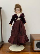 Antique bisque head doll composition body makers mark to back of head height 43cm