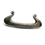 Silver malcolm gray celtic ship brooch measures approx 4.6cm wide