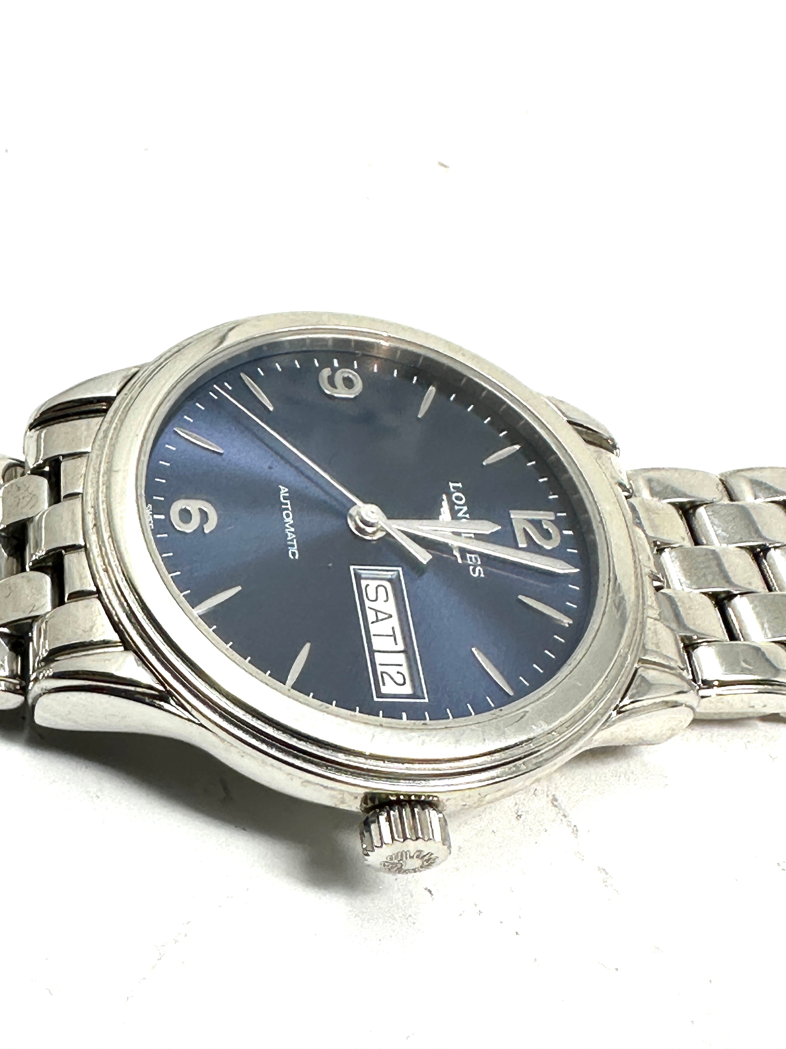 LONGINES Flagship Automatic Day Date 35.6mm gents wristwatch Polished Stainless steel case and - Image 3 of 5