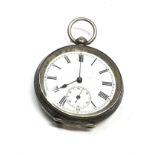 Vintage Gents Sterling Silver Pocket Watch Key-wind Working