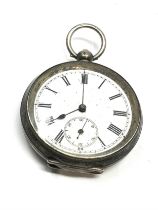 Vintage Gents Sterling Silver Pocket Watch Key-wind Working