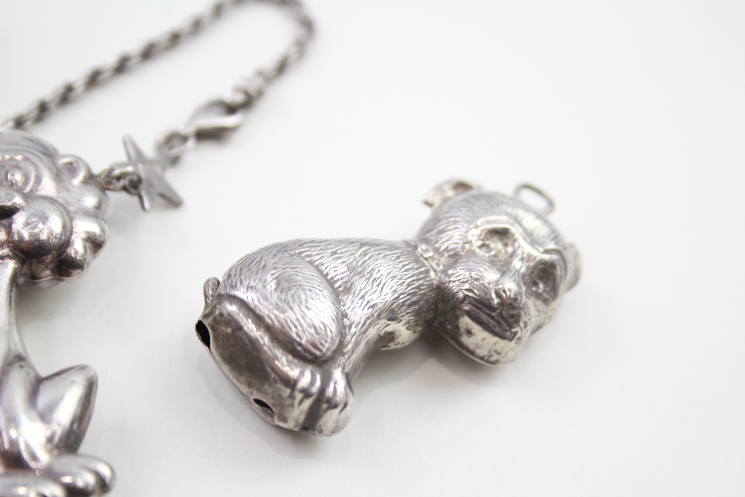 4 x .925 sterling silver baby rattles - Image 8 of 8