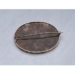 Very large antique 19th century scottish brooch mounted in unmarked gold weight 14.9 gms size 5.