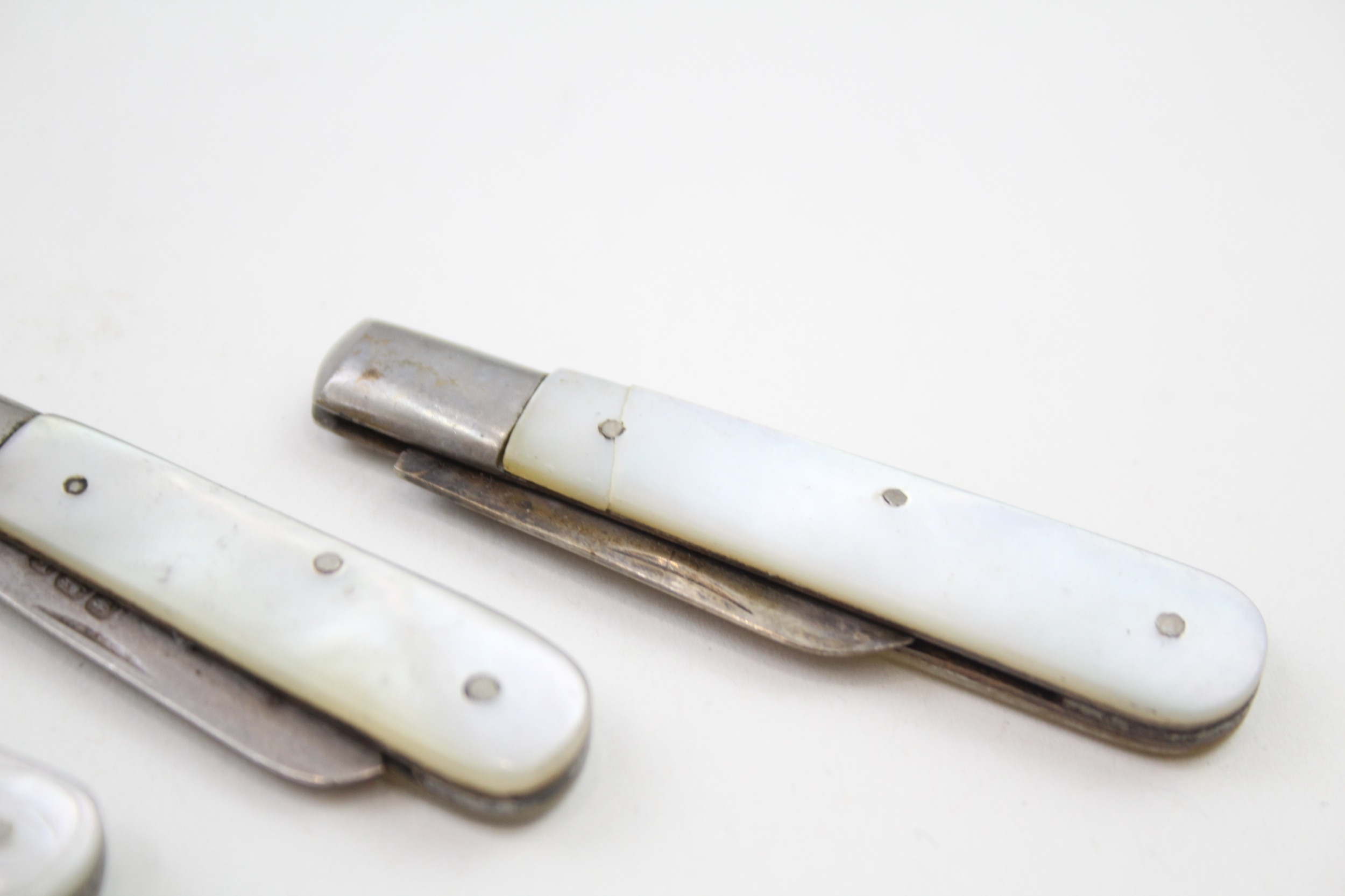 4 x .925 sterling fruit knives w/ mop handles - Image 5 of 5