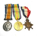 WW1 Trio medal K.I.A 1438 pte.w.f.pease manchester regiment DIED OF WOUNDS Gallipoli