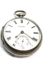 Large antique open face silver pocket watch r.Eprile Edinburgh the watch will tick when shaken but