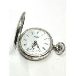 Vintage Gents Sterling Silver Pocket Watch Hand-wind Working presentation engraved