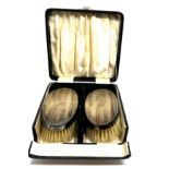 boxed antique silver clothes brushes Birmingham silver hallmarks