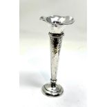 Antique silver bud vase measures height 13cm Birmingham silver hallmarks