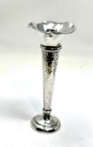 Antique silver bud vase measures height 13cm Birmingham silver hallmarks