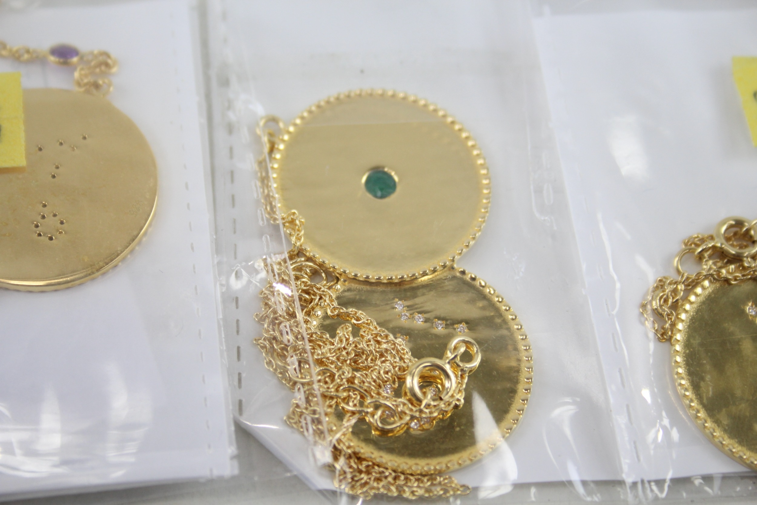 A collection of gold tone silver zodiac necklaces (94g) - Image 3 of 8