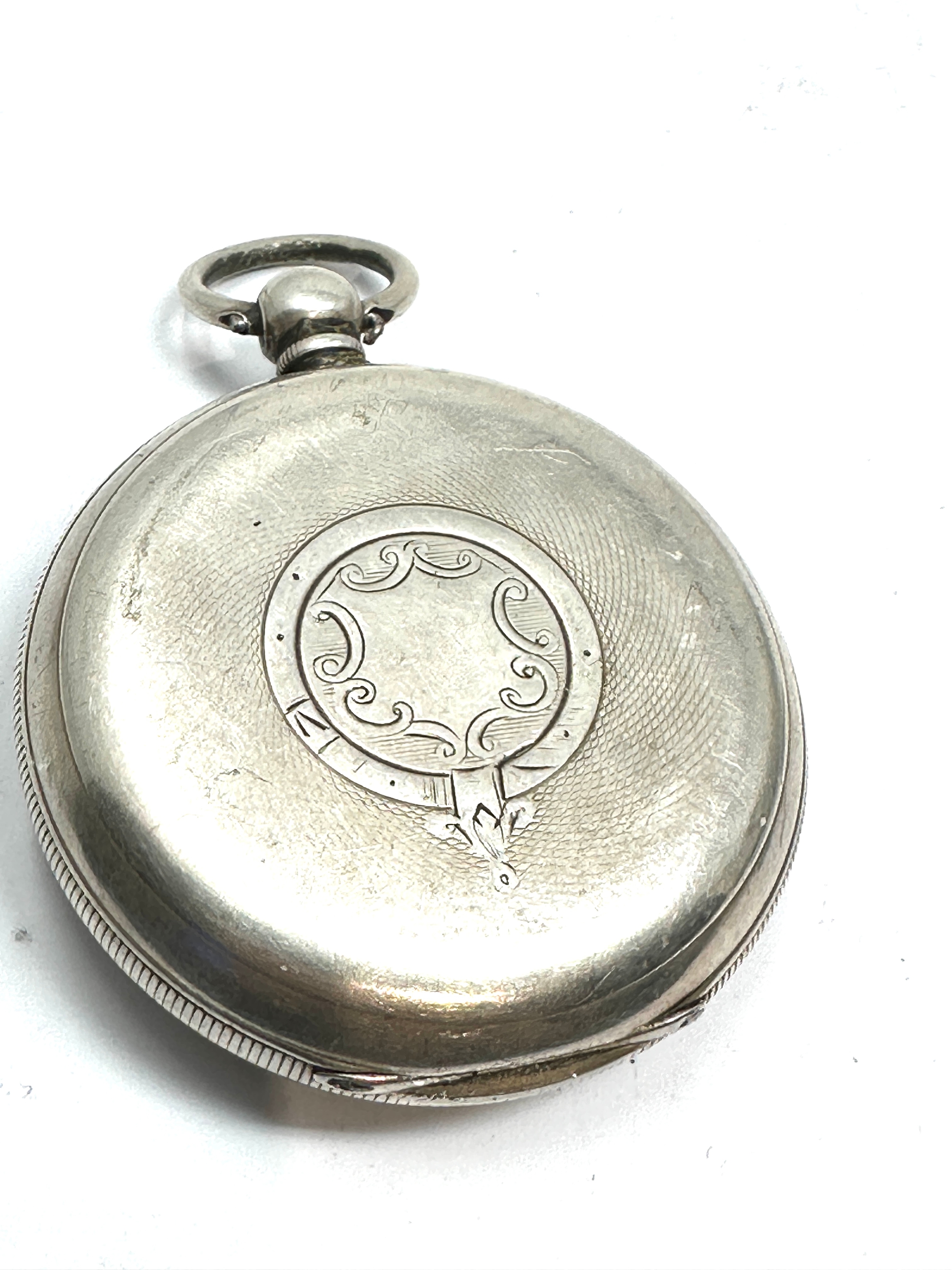 Large antique open face silver pocket watch r.Eprile Edinburgh the watch will tick when shaken but - Image 2 of 5