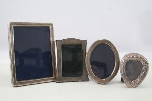 4 x .925 sterling silver photograph frames