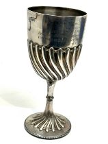 Antique Sterling Silver Presentation Goblet / Cup measures approx height 21.5cm weight 255g