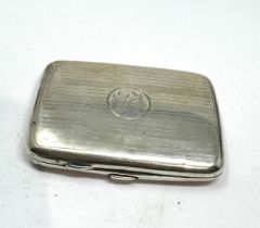 Silver cigarette case Birmingham silver hallmarks weight 92g